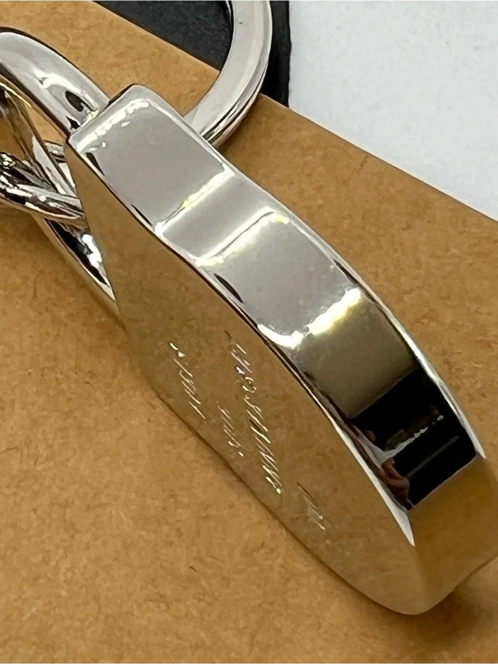 Furla 30th Anniversary 2007 Padlock Crystal Silver Tone Keychain Bag Charm
